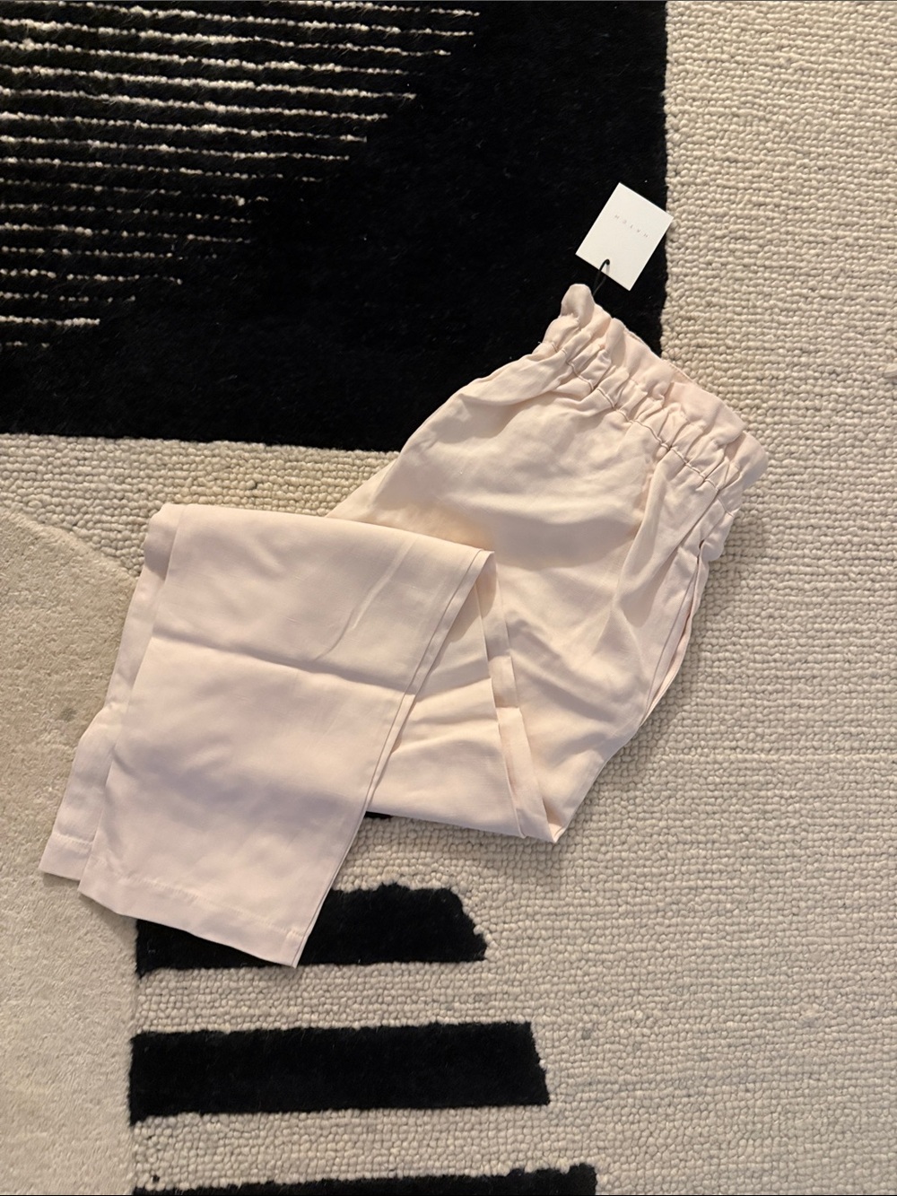 Hatch Pale Pink Elastic-Waist maternity Pants size 1